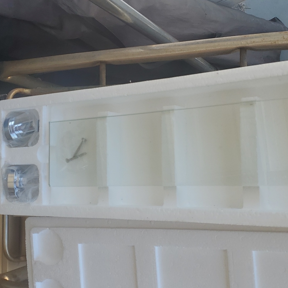 New Floating Glass & Stainless Shelf Wall Mount